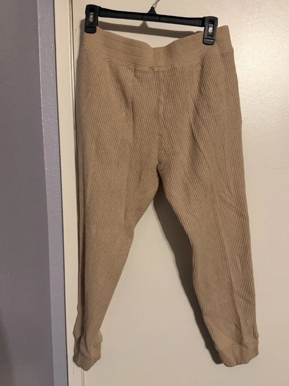 I.N.C Beige Waffle Knit Joggers